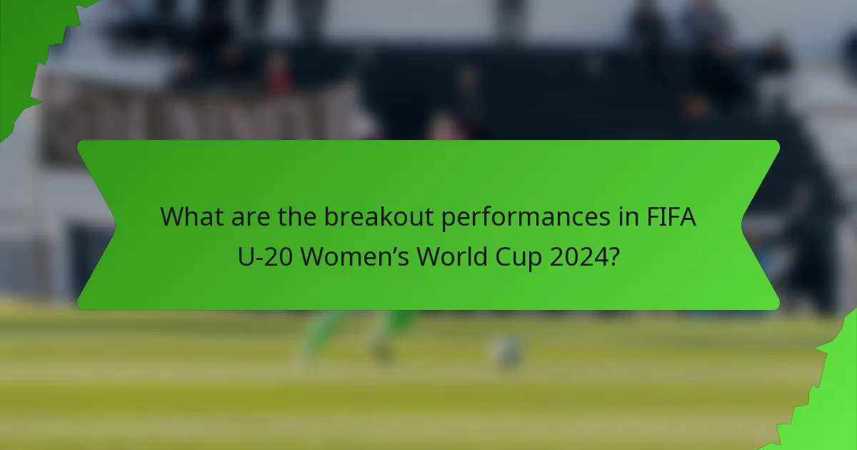 What are the breakout performances in FIFA U-20 Women’s World Cup 2024?
