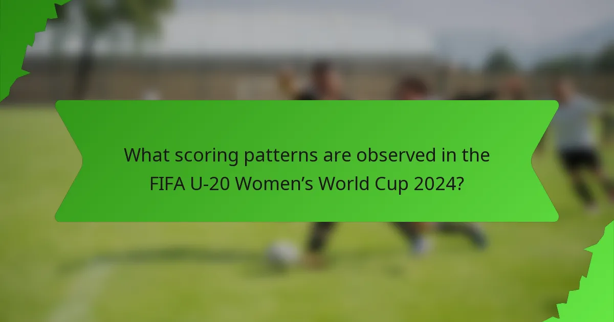 What scoring patterns are observed in the FIFA U-20 Women’s World Cup 2024?