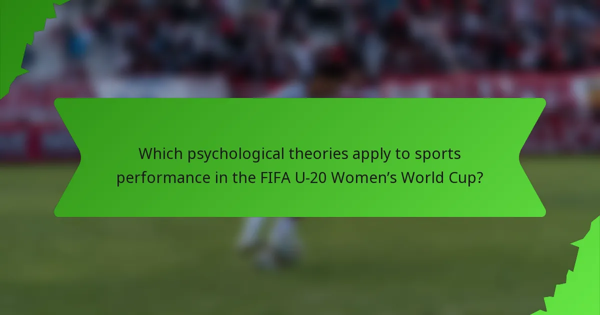 Which psychological theories apply to sports performance in the FIFA U-20 Women’s World Cup?
